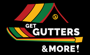 Get Gutters & More! House and Gutter Logo